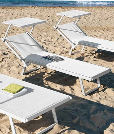 Aluminium Maxi Sunbed for Beach, Swimming Pool and Garden - Ombrellificio Magnani 01