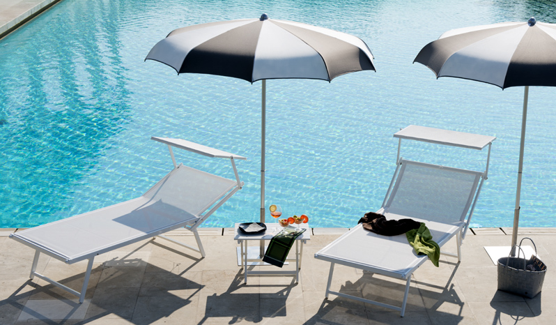 Aluminium Lounger for Beach, Swimming Pool and Garden - Ombrellificio Magnani 02