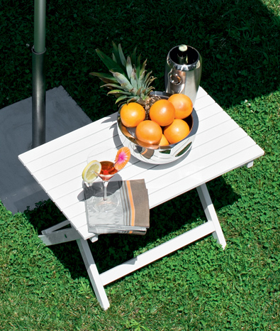 Tavolino in Alluminio per Spiaggia e Piscina - Ombrellificio Magnani 01