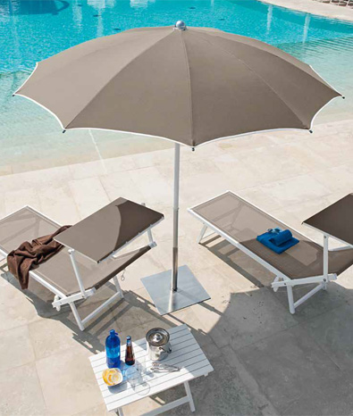 Classic Beach Umbrella, Classic Garden Umbrella - Cezanne - Ombrellificio Magnani 01
