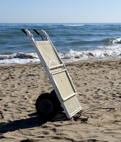 Stainless Steel Beach Trolley - Ombrellificio Magnani 01