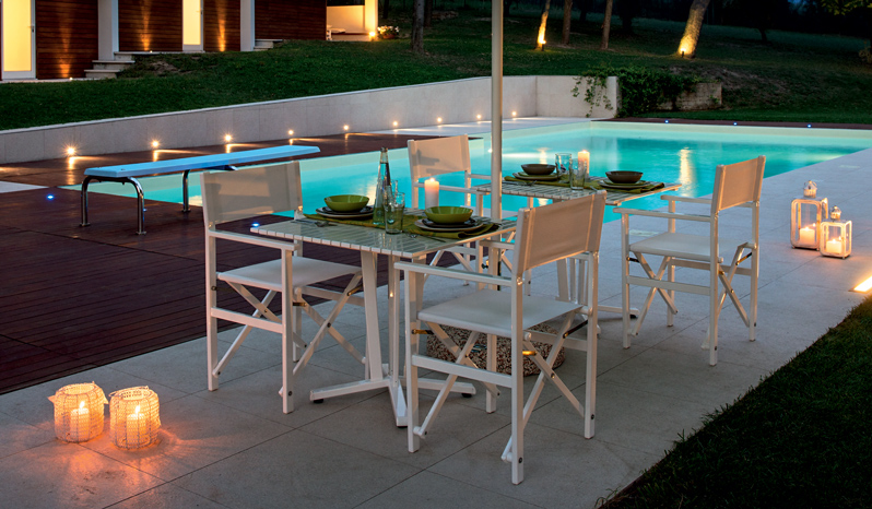 Aluminium Table for Beach and Swimming Pool - Ombrellificio Magnani 02