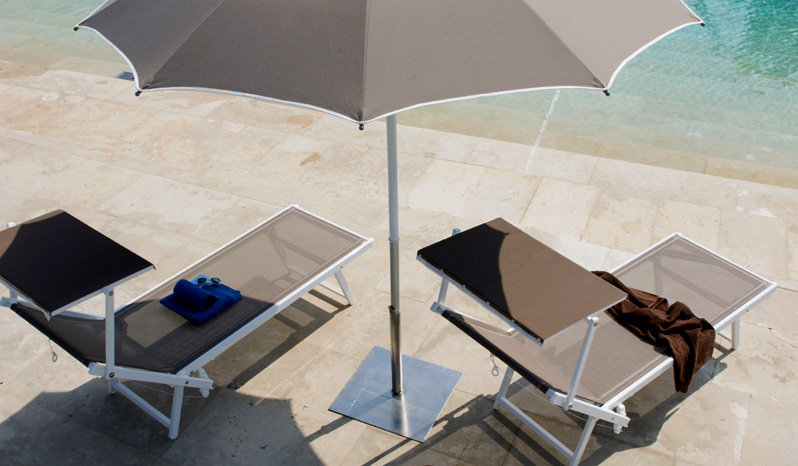 Aluminium Maxi Sunbed for Beach, Swimming Pool and Garden - Ombrellificio Magnani 02